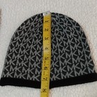 Michael Kors Mk Logo Scarf And Beanie Set Women s Black Grey Winter Warm