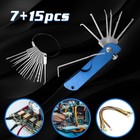 1pc 21-in-1 Portable Locksmith Unlocking Pick Tools Set 8 5cm 2cm Fold-able 