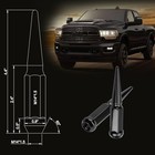 24pcs 14x1 5 Wheel Spike Lug Nuts  Black Spike Lug Nuts M14x1 5 Solid 4 4  