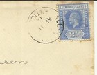 Leeward Islands Sg 50 single Frank  All Saints  Antigua Ap 11 14 To Denmark