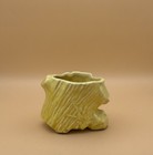 1940s Mccoy Pottery Vintage Yellow Tree Stump Ceramic Planter   Pot