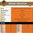 Gorilla Original Brown Polyurethane Glue   113153  4 Ounce Bottle  Adhesive Glue