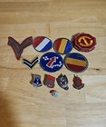 Vintage World War 2 Military Patches  Pins And Army 5th Corps Hat Lot 