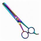 Professional Rainbow Thinning Shears Stainless Steel Adjustable Ergonomic