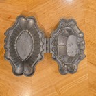 Antique Basket Mold Mark 203 Usa Baking Heavy Pewter  Bake Candy Ice Cream Prop