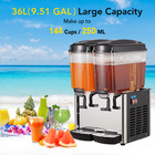 Commercial Cold Beverage Juice Dispenser Frozen Ice Drink 9 5 Gal 2 Tanks