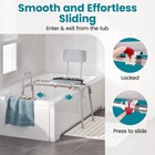 Sliding Shower Transfer Bench Chair Adjustable Shower Seat  Holds Up To 400 Lbs