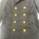 Vtg 1942 Wwii Usn Navy Officers Bridgecoat Peacoat Wool Sz 38 Black Named Dated