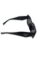 Prada Women   s Cat Eye Sunglasses Black Plastic Frame Gray Tinted Lenses