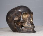 Antique Tibetan Skull Buddha Head - 4 7 x4 7  Heavy Bronze Sculpture