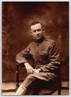 Antique Vintage Military Photo Boston Usa Ww1 Young Man Uniform Ring Watch Chair