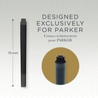 Parker Quink Black Ink Cartridge Refills For Fountain Pens Pack Of 5