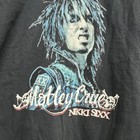 M  tley Cr  e Nikki Sixx Black Long Sleeve Graphic T-shirt  Size Xl