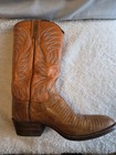 Ruidoso Collection Mens 10 W Orange Tan Teju Lizard Skin Cowboy Boots Spain