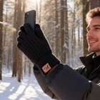 Men Winter Touchscreen Knit Gloves Fleece Lined Thermal Warm Full Finger Gloves