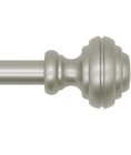 3 4 Nickel Curtain Rod  48-84 Inch  Heavy Duty Adjustable  Modern Finials