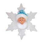 Personalized Baby s First Christmas Ornament - Baby Boy On Snowflake