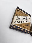 Vintage Schaeffer Gold Blades Shaving Razor Blades In Box Nos  50 Value Box