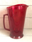Budweiser Red 64 Oz  Plastic Beer Pitcher W  Handle   New From Case