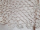 Lovely Antique Hand Tatted Lace Doily intricate Tatting Design oval Tatted Doily