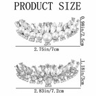 4 Pcs Silver Pearl Rhinestone Shoe Clips Bridal Shoe Jewelry For Women
