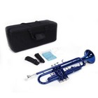 Brass Bb Trumpet 3 Keys   Case Student School Band Blue