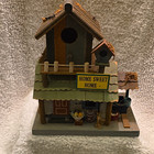 Vintage 06 Bird House Home Sweet Home Handcrafted Wishng Well Garden Shed Rustic