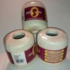 3 Balls Cream Color  430 Coats-clark Mercerized Crochet Thread 350 Yards Ea  6sh