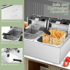 Commercial Deep Fryer 3400w Dual Basket Stainless Steel