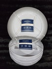 8pc Nautica Black   White Melamine Dinner Plates   Soup Bowls Chic Coastal Tiki