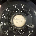 Vtg Black Rotary Desk Telephone Bell System Western Electric 500 1950 s Read
