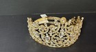 Princess Tiara  Gold Wedding Tiara  Pageant Crown  Crystal Bridal Hairpiece