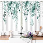 Eucalyptus Botanical Leaves Teal Floral 27 5 w X 39 l  pack Of 2  16 Teal