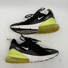 Nike Air Max 270 Black White Volt Youth Running Shoes Sneakers - Size 4 5y
