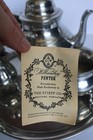 Vtg Stieff Pewter  3  Piece Williamsburg Restoration Tea Set W  Tray  cw8-18 