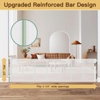 Heelalbaby 159  Extra Wide Retractable Baby Gate White Mesh Pet Dog Safety Fence