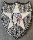 Original Wwii Us Army 2nd Infantry Division Patch - Indianhead Division Ssi