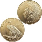 Antique Liberty Indian Head Ten Dollar Coin - Uncirculated Morgan Silver Dollar