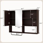 Bathroom Wall Cabinet  Medicine Cabinet With Mirror  Espresso