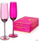 The Barbie Collection Champagne Glasses Flutes Crystal Glass Cocktails Set Of 2