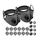 2x Reusable Anti Air Pollution Facepiece Half Face Mask Respirator With Filters