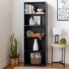 5-shelf Bookcase With Adjustable Shelves  True Black Oak