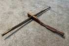 C1950-60 Hand Hewn Wood Montagnard Crossbow   Arrow - Central Vietnam Hill Tribe