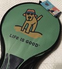 Life Is Good Rocket Dog Design Wooden Paddle Ball Set W h Bag 15    Nwt