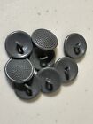 Vintage East German Grey Pebbled Military Buttons Pre 1989   Unissued  x8 