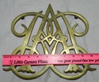 Vintage 1950 Virginia Metal Crafters Brass Williams Trivet - Cw10-