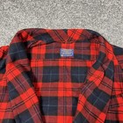 Vintage Pendleton Robe Mens Large Wool Red Tartan Plaid No Belt Flaw