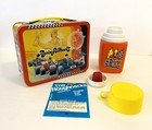 1977 Vintage Racing Wheels  Lunchbox Thermos Mint Unused Tag C9 9 Wow    