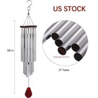 34  Wind Chimes Large Deep Tone Chapel Bells 27 Tubes Outdoor Garden Home Decor