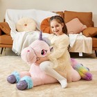 Ikasa 43 giant Unicorn Stuffed Animal Jumbo Plush Toy Huge Pink Soft Plushie New